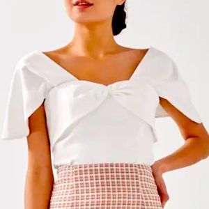 Knit Front Bustier Top